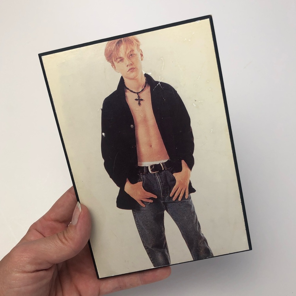 90s Vintage Leonardo Dicaprio Romeo + Juliet Laminated Picture 1990s Nostalgia